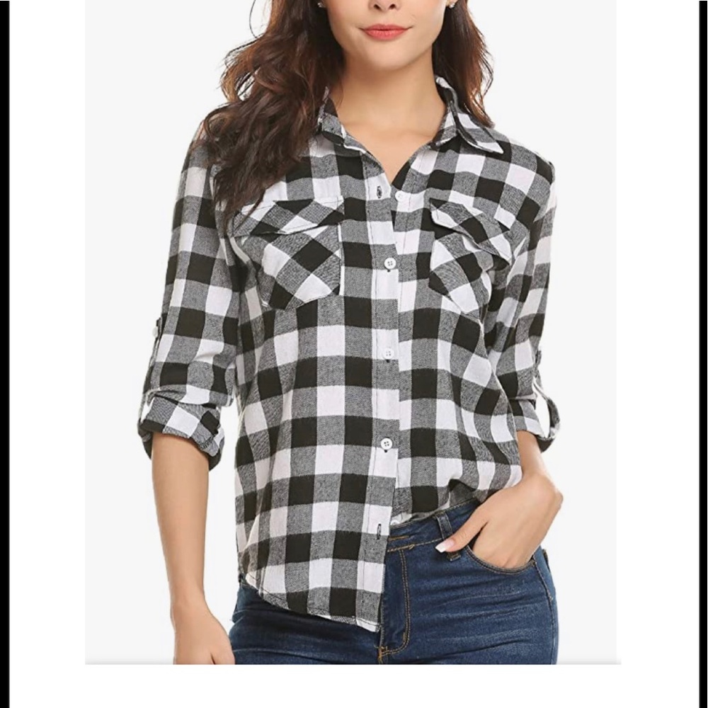 ❤️2/$20❤️NWT Buffalo print cozy shirt - Picture 3 of 5